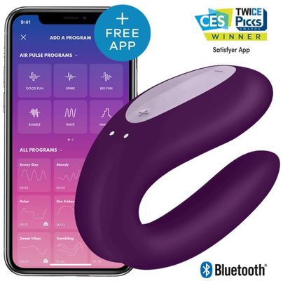 Satisfyer Párový vibrátor Double Joy Connect fialový