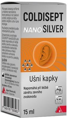 Coldisept NanoSilver ušní kapky 15 ml