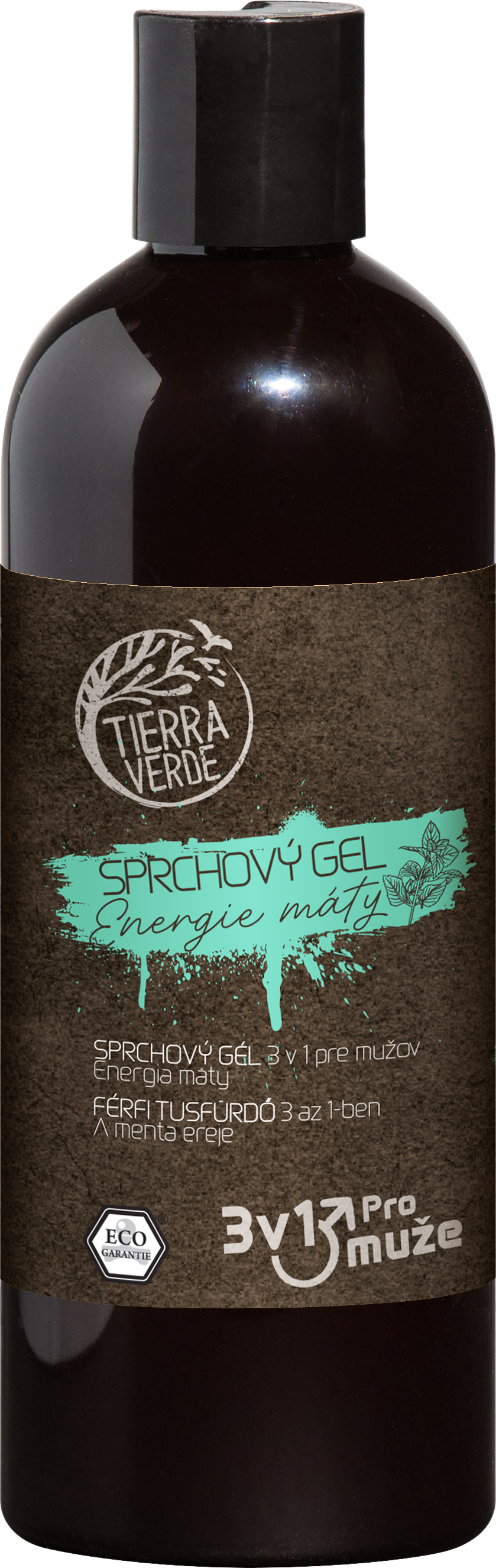 Tierra Verde Sprchový gel pro muže Energie máty (lahev) 500 ml