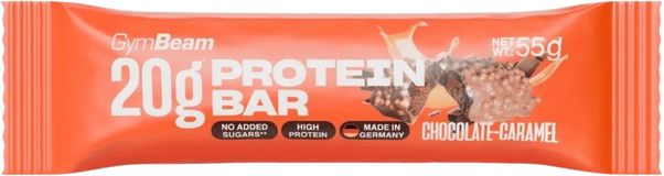 GymBeam 20 g protein bar proteinová tyčinka čokoláda s karamelem 55 g