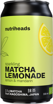 Nutriheads Matcha Lemonade BIO citron a mandarinka 330 ml