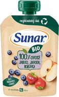 Sunar BIO ovocná kapsička jablko, jahoda, borůvka 4m+ 100 g