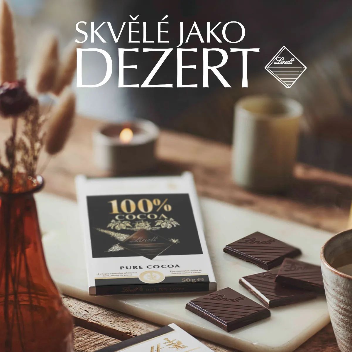 Lindt Čokoláda EXCELLENCE Extra hořká 100% kakaa, 100 g