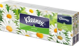 Kleenex® Papírové kapesníky Family hanks - Camomile 10 ks