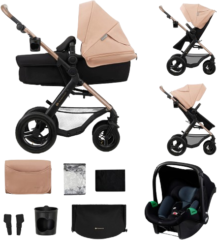 Kinderkraft Kočárek kombinovaný Moov 2 Air 3v1 Sand Beige