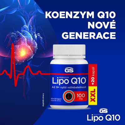 GS Koenzym Lipo Q10 100 mg 80 kapslí