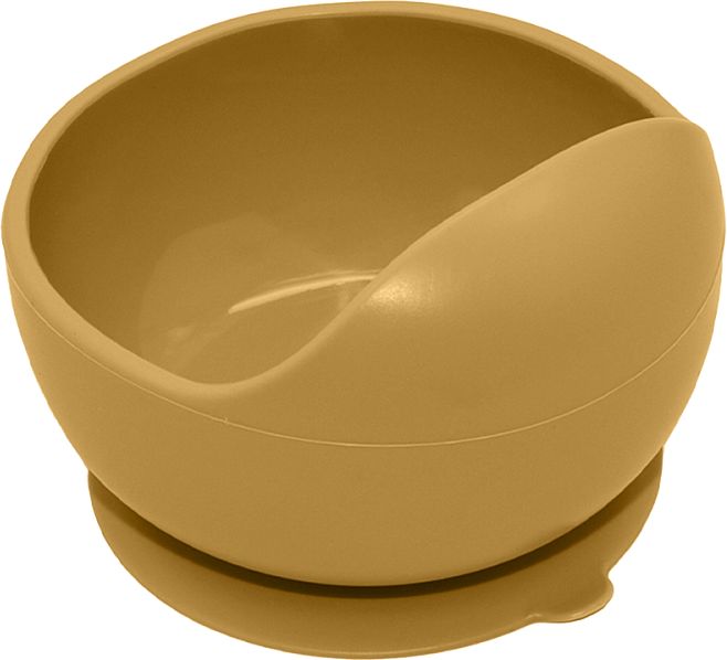 Petite&Mars Set jídelní silikonový TAKE&MATCH talíř + miska Intense Ochre 6m+ 2 ks