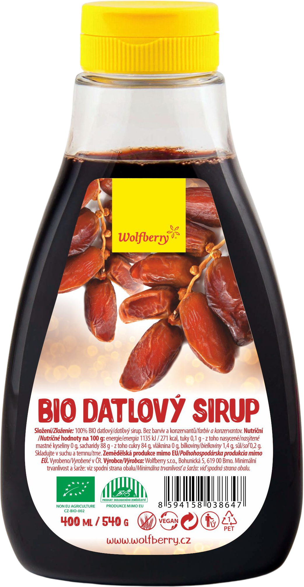 Wolfberry Datlový sirup BIO 400 ml