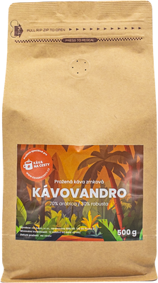 Káva na cesty Zrnková káva Kávovandro 500 g