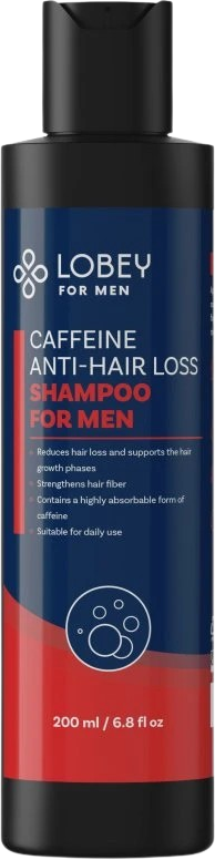 Lobey Kofeinový šampon proti padání vlasů pro muže 200 ml