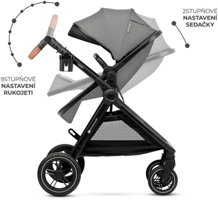 Kinderkraft Kočárek kombinovaný 3v1 Esme Pro Moonlight Grey