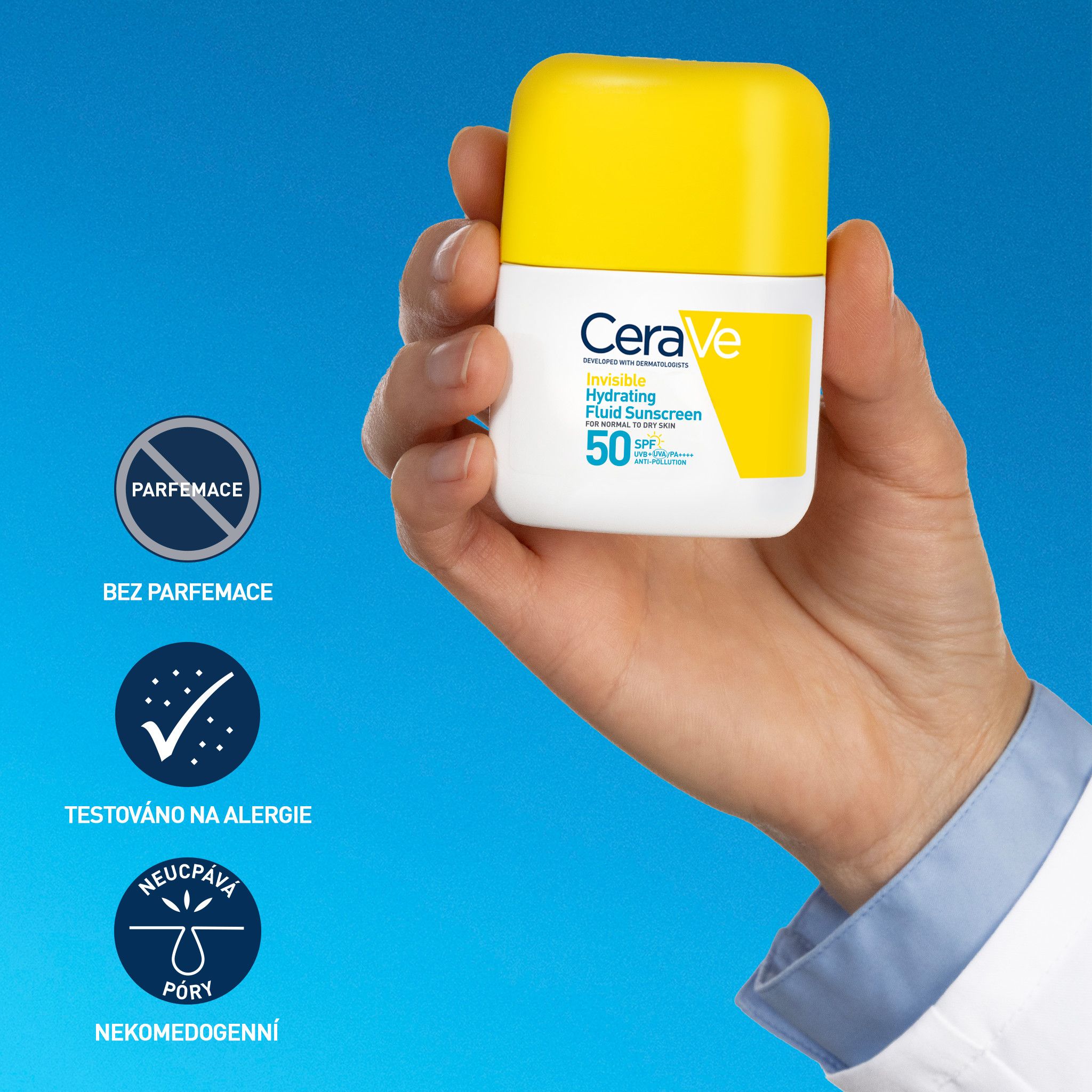CeraVe Hydratační opalovací fluid SPF50, 50 ml