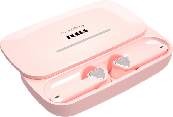 Tesla Sound EB20 - bezdrátová Bluetooth sluchátka (Blossom Pink)