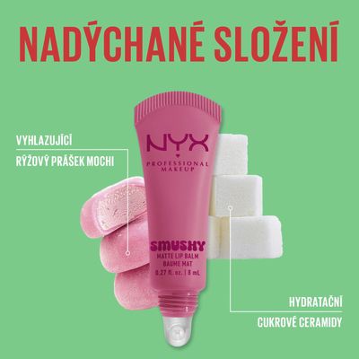 NYX Professional Makeup Matný balzám na rty Smushy 04 She's Serving, 8 ml