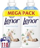 Lenor Aviváž, Sensitive Cotton Fresh, 118 praní, 2 x 1239 ml