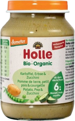 Holle Bio Brambor, hrášek a cuketa 190 g