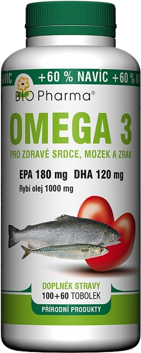 Bio Pharma Omega 3 1000mg EPA 180mg+DHA 120mg 160 tobolek