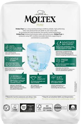 Moltex Pure & Nature Natahovací plenkové kalhotky Maxi 7–12 kg 22 ks