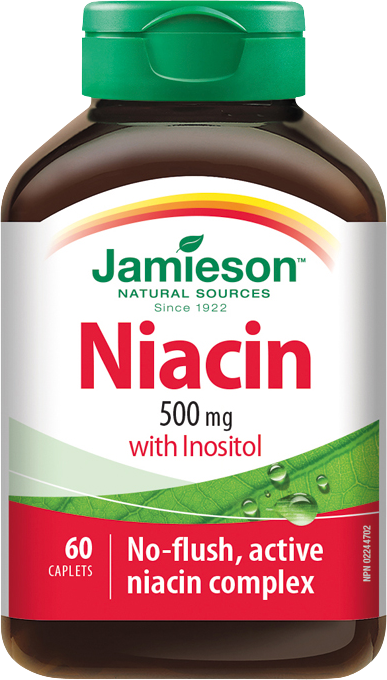 Jamieson Niacin 500 mg s inositolem 60 tablet