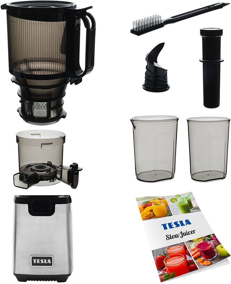 Tesla SlowJuicer SJ770 XXL Deluxe - nízkootáčkový šnekový odšťavňovač