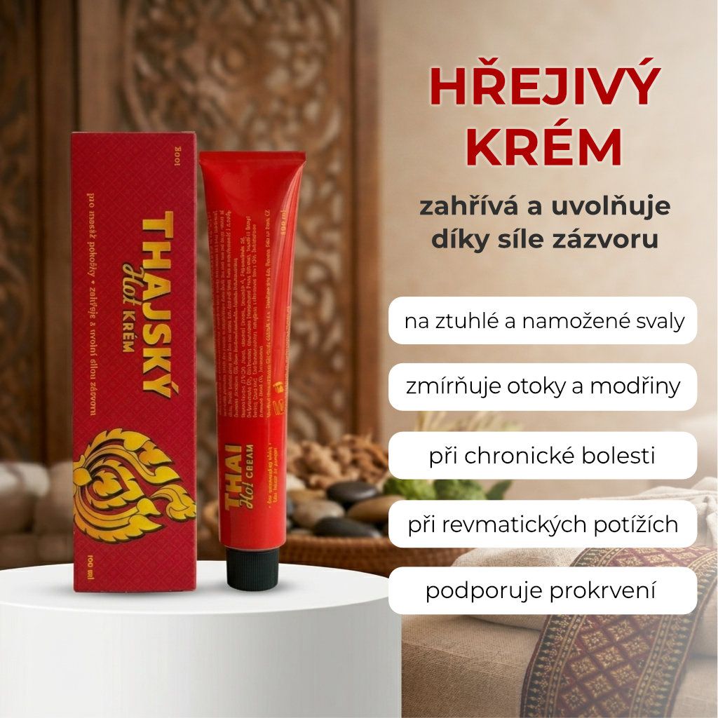 Thai Cream Thai Hot Cream Pure Hřejivý masážní krém 100 g