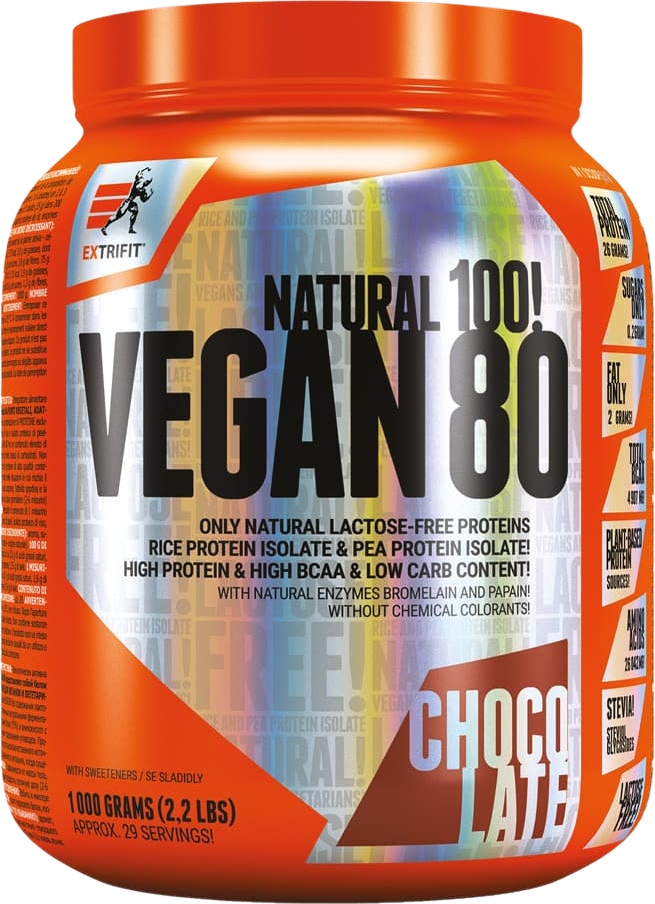 Extrifit Vegan 80 čokoláda 1000 g