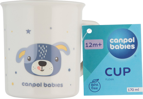 Canpol babies Plastový hrníček CUTE ANIMALS - pejsek 170 ml