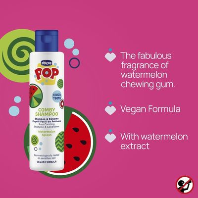 Chicco Šampon a kondicionér Pop Comby Watermelon 250 ml