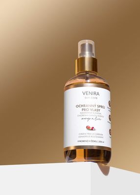 Venira Ochranný sprej pro vlasy namáhané sluncem, chlórem a slanou vodou mango-liči, 200 ml
