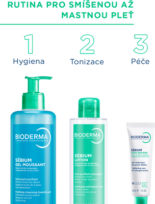 Bioderma Sébium Pore refiner matující krém stahující póry 30 ml