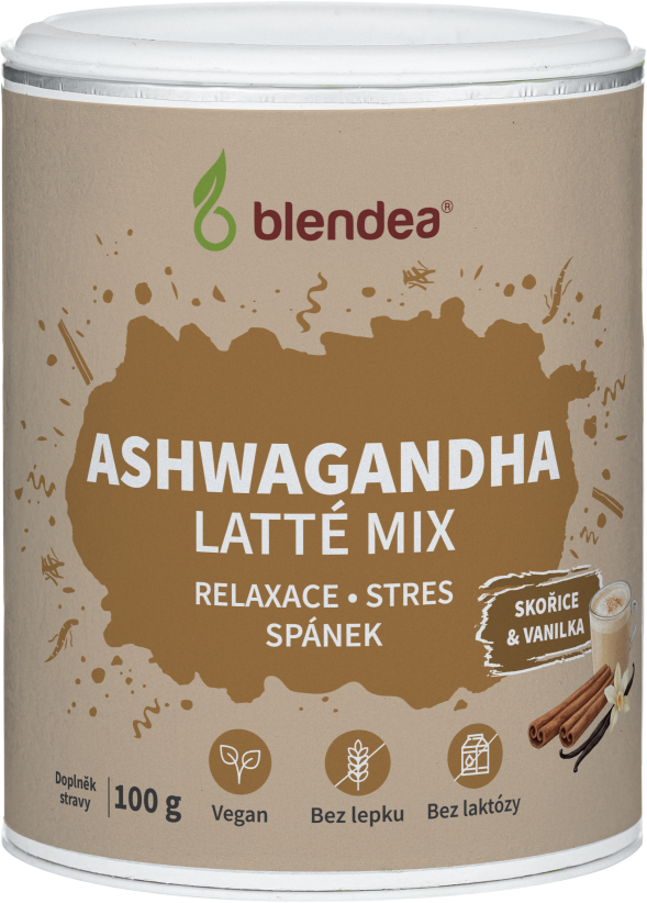 Blendea Ashwagandha latté mix skořice & vanilka 100 g