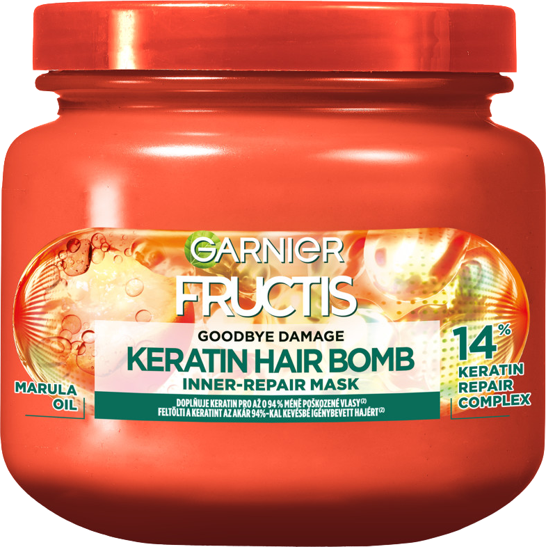 Garnier Fructis Goodbye damage keratin hair bomb maska na vlasy, 320 ml
