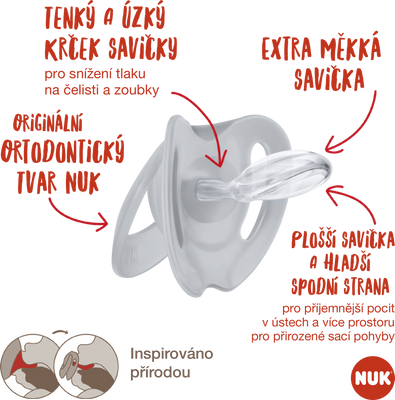 Nuk Dudlík Star Den&Noc 0-6 m 2 ks