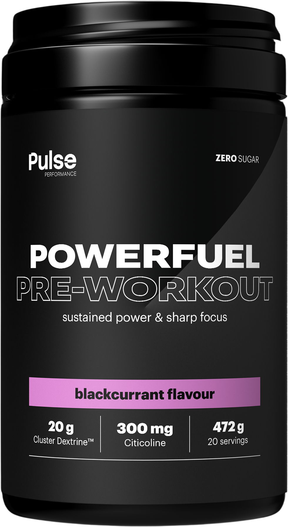 Pulse Performance PowerFuel Pre-Workout černý rybíz 472 g
