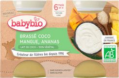 Babybio Brassé z kokosového mléka mango ananas 2 x 130 g