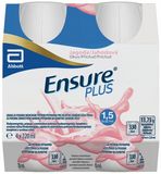 Ensure Plus jahodová příchuť pos.sol. 4 x 220 ml
