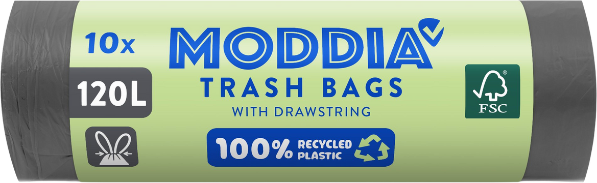 Moddia Odpadkové pytle se zatahovací páskou 10 x 120 l