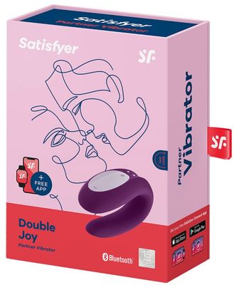 Satisfyer Párový vibrátor Double Joy Connect fialový