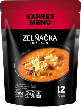 EXPRES MENU Zelná polévka s klobásou 2 porce 600 g