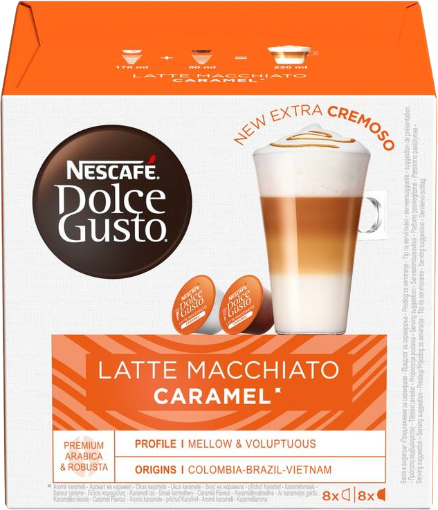 Nescafé Dolce Gusto® Latte Macchiato Caramel kávové kapsle 16 ks