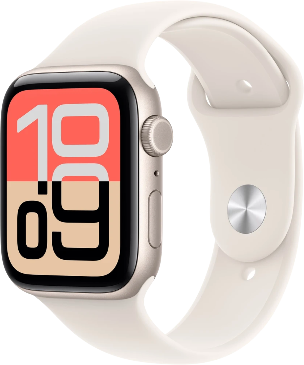 Apple Watch SE 3 (2025) Cellular 40mm Hvězdně bílý hliník s hvězdně bílým sportovním řemínkem S/M