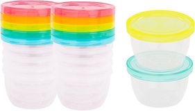 Badabulle Misky s víčky maxi fun colors sada 12 ks
