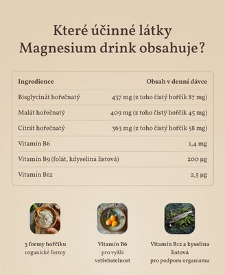 Herbyway Magnesium 3 formy Hořčíku 1 200 mg, příchuť pomeranč