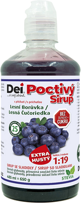 DEI Poctivý Sirup borůvka 485 ml