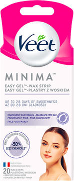 Veet Minima Hypoalergenní voskové pásky na obličej 20 ks