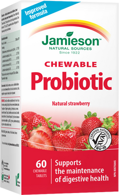 Jamieson Probiotic jahoda žvýkací tablety 60 ks