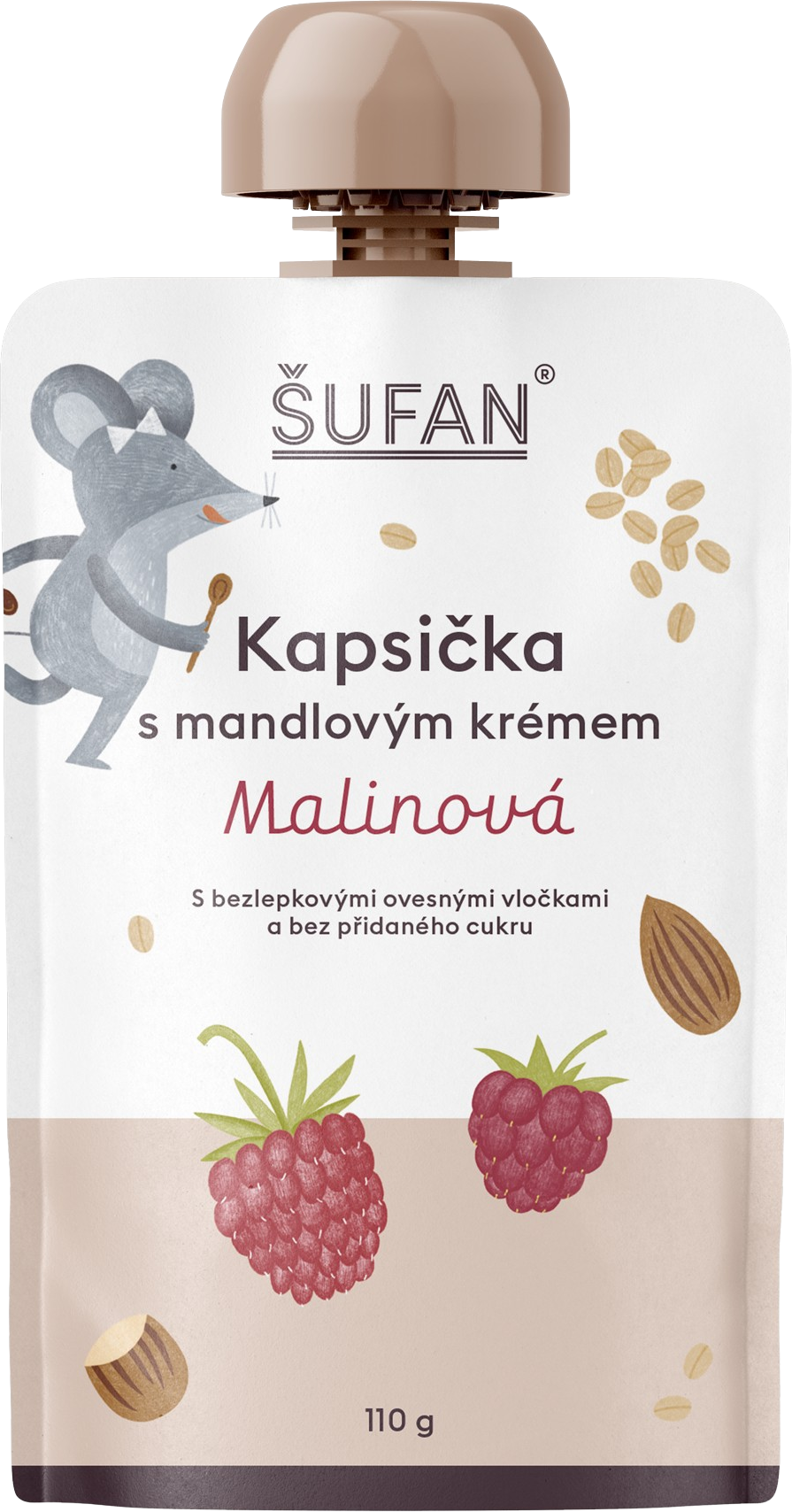 Šufan Kapsička s mandlovým krémem malinová 110 g