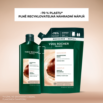 Yves Rocher Haircare Botanical Solutions, Zjemňující šampon 600 ml