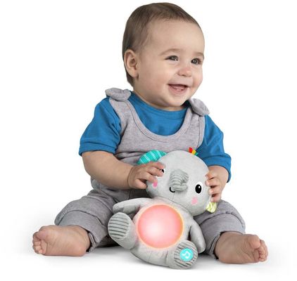 Bright Starts Hračka plyšová hudební svítící Hug-a-bye Baby™ sloník 0m+