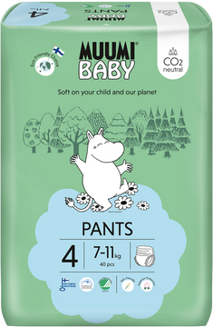 Muumi Baby Pants 4 Maxi 7-11 kg kalhotkové eko pleny 40 ks
